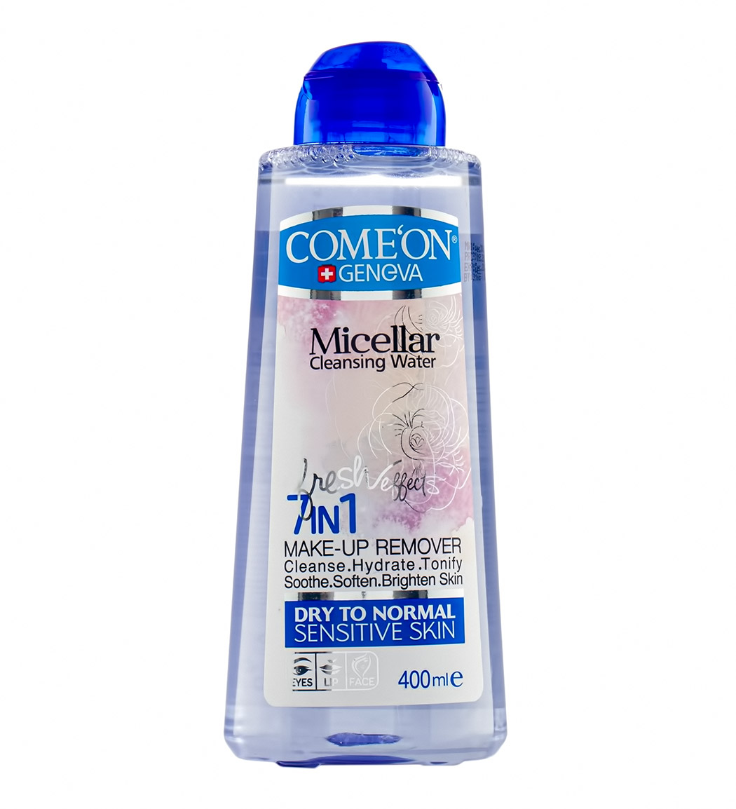 میسلار واتر پاک کننده آرایش کامان مناسب پوست خشک و دارای جوش حجم 400 میلی لیتر